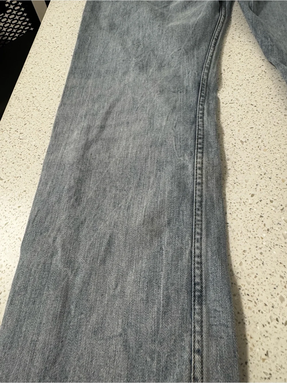 Levis 513 Men's Jeans 36x30 Blue Denim Light Wash Slim Straight Pockets Fade
